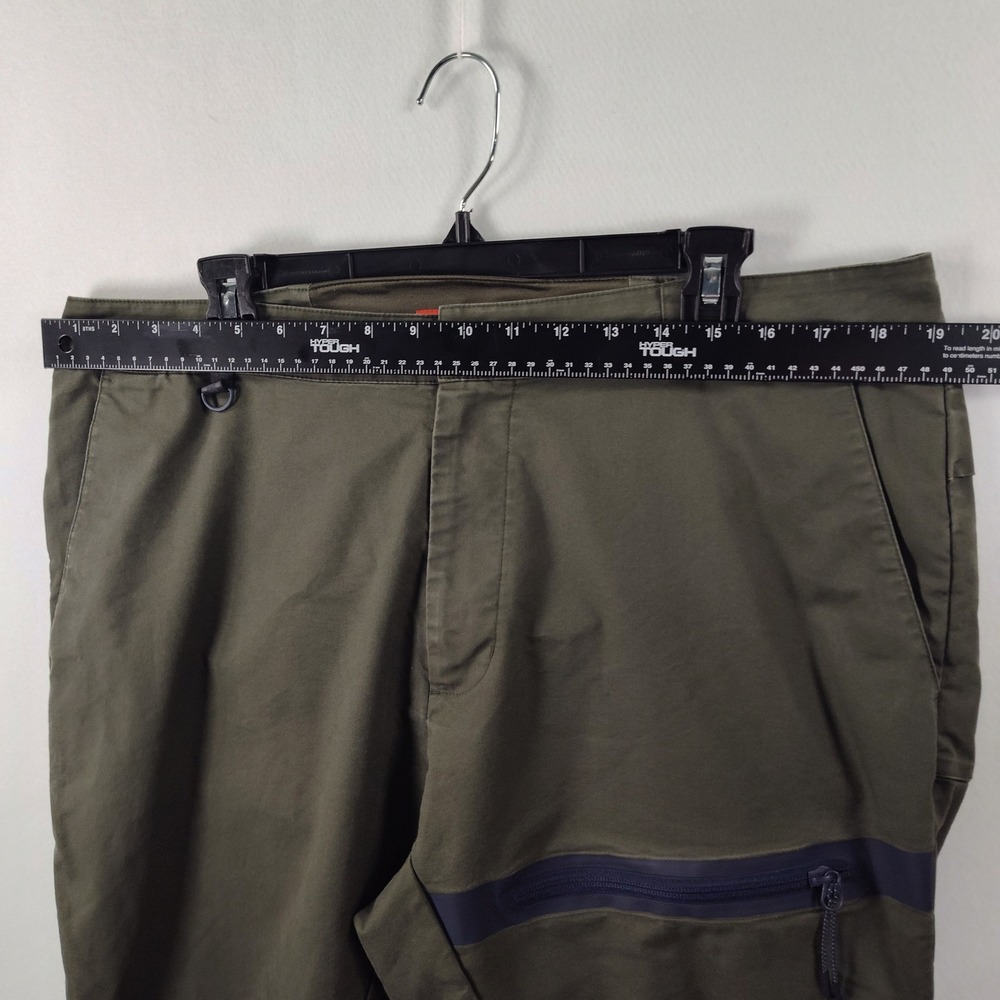 Nike Sportswear Bonded Woven Pants Olive Green Ankle Zip 727344-325 Men 36 - Picture 15 of 16
